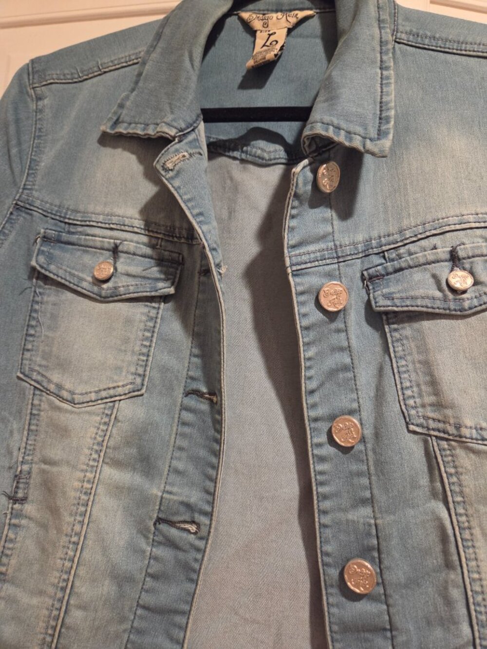 Indio Rein light blue jean jacket size Large